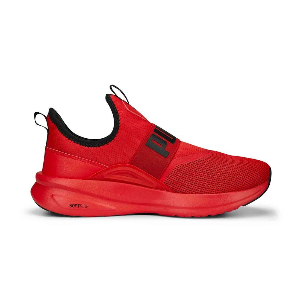 PUMA MENS SOFTRIDE ENZO EVO SLIP ON LIFESTYLE SHOES RED BLACK
