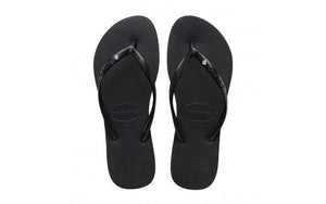 Havaianas Slim Crystal Black Black Jit Shoes