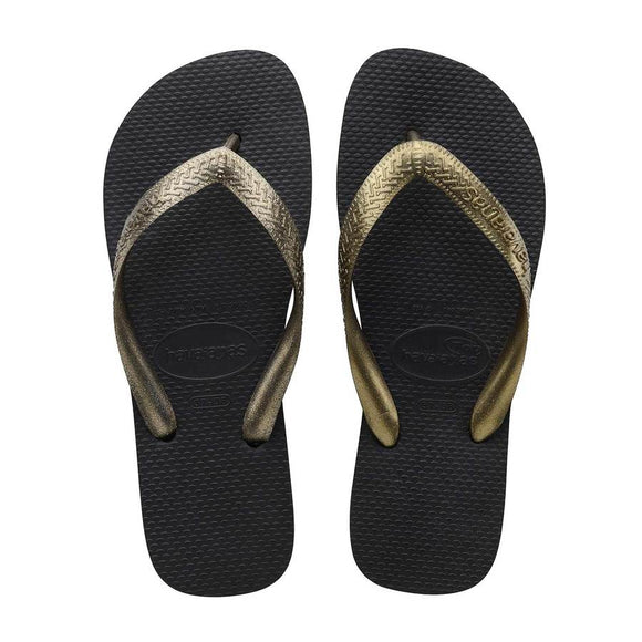 Havaianas TOP TIRAS Black Golden Jit Shoes