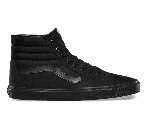All black shop vans hi tops